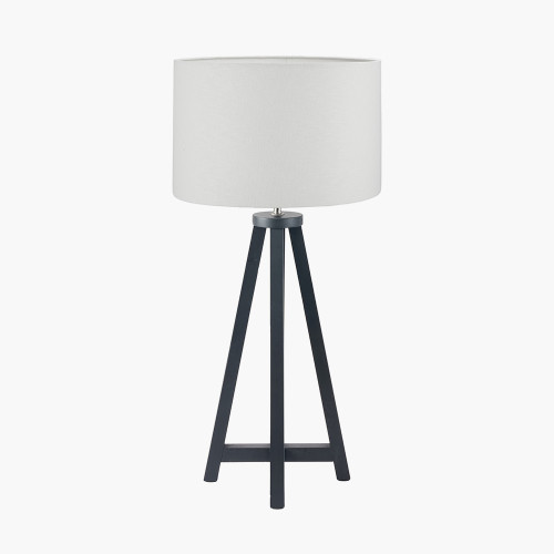 Whitby blk Base & Lino 35cm white shade