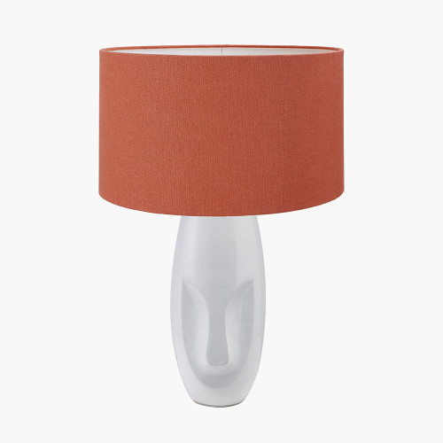 Visage White Face Lamp/Henry 35cm Tobacco shade