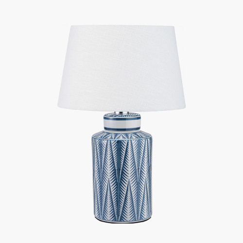 Samara Aztec Lamp/Winston 35cm White shade