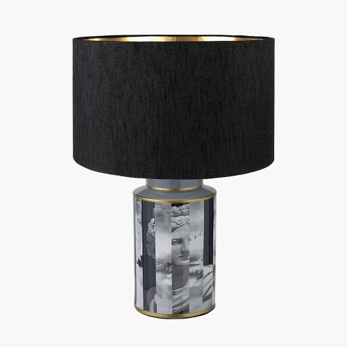 Fenella Black Lamp/stellan 35cm black shade