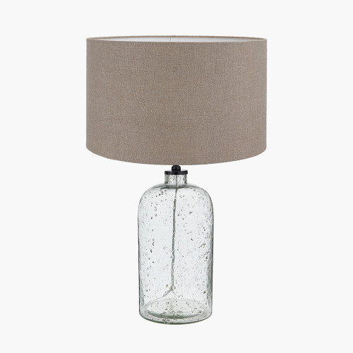Ophelia Grey Lamp/Edward 40cm natural shade