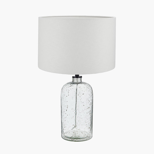 Ophelia Grey Lamp/Lino 40cm White shade