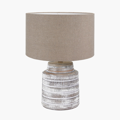 Paihia Wood Lamp/Edward 30cm natural shade