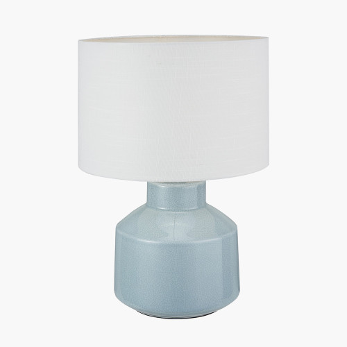Pacific Lifestyle Limited Nora Duck Egg Blue Crackle Effect Table Lamp