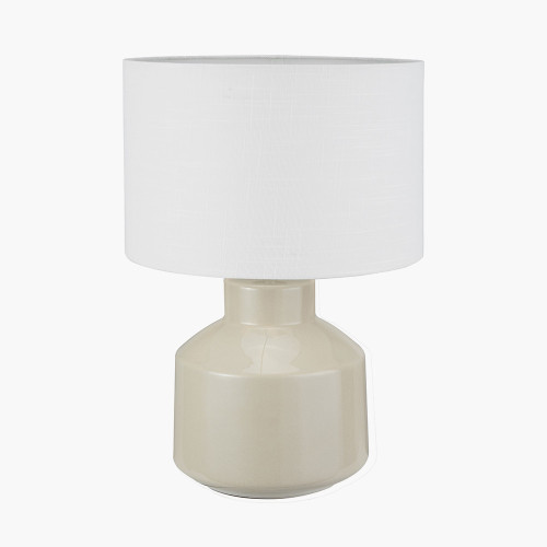 Pacific Lifestyle Limited Nora Cream Crackle Effect Table Lamp