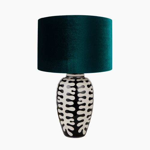 Elkorn Tall Coral Lamp/Bow 35cm green shade