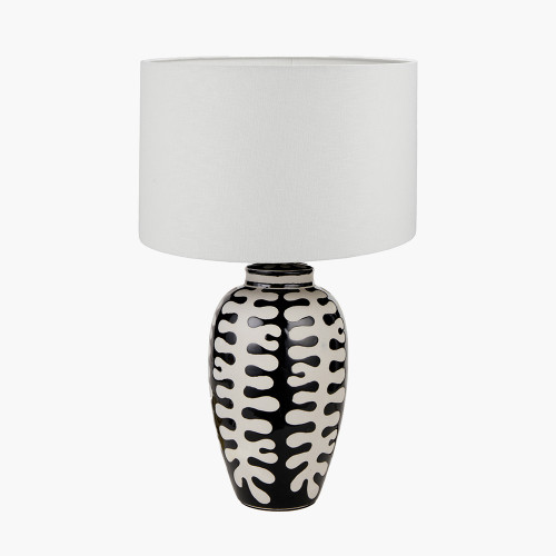 Elkorn Tall Coral Lamp/lino35cm white shade