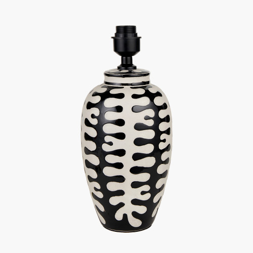 Elkorn Black and White Tall Coral Ceramic T/L