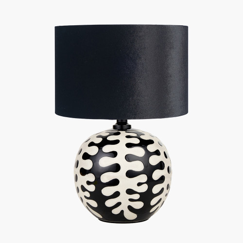 Elkorn Coral Lamp/Bow 30cm Black shade