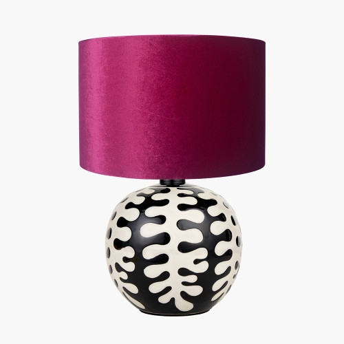 Elkorn Coral Lamp/Bow 30cm raspberry shade