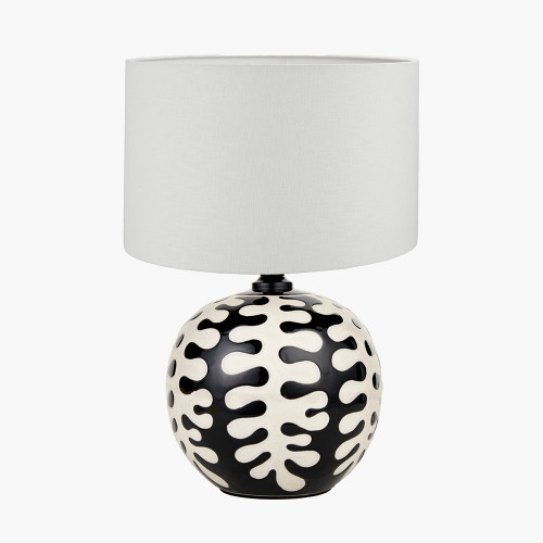 Elkorn Coral Lamp/lino 30cm white shade