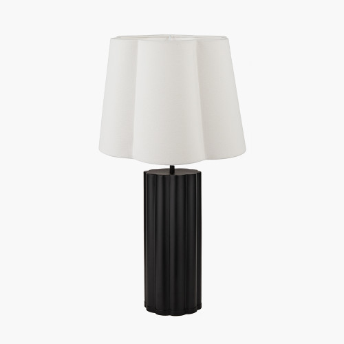 Petula Black Lamp/Posy 40cm White shade