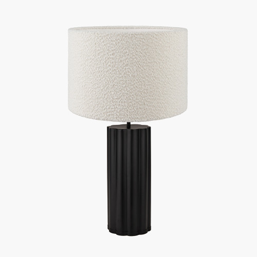 Petula Black Lamp/rouen 40cm White shade