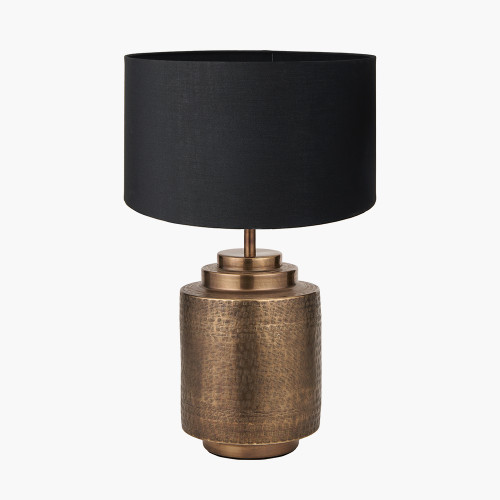 Zuri Brass Lamp & Harry 40cm Black shade