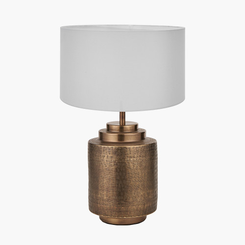 Zuri Brass Lamp & Harry 40cm ivory shade