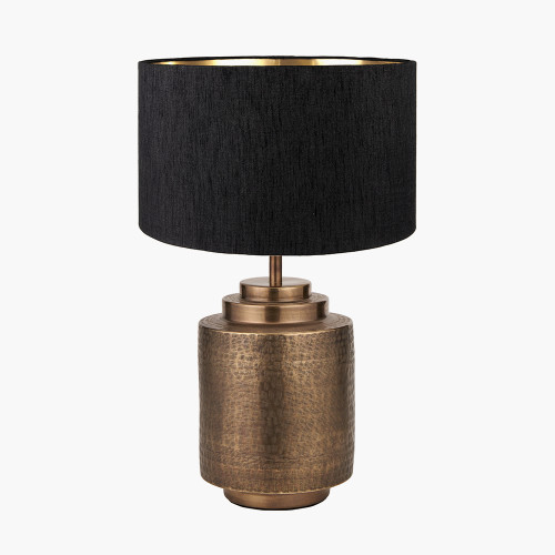 Zuri Brass Lamp & stellan 40cm black shade