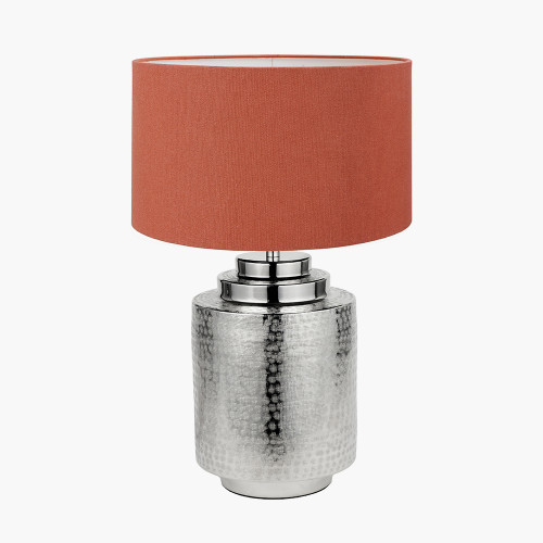 Zuri silver Lamp & Henry 40cm tobacco shade
