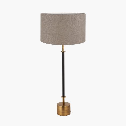 Antoine Black Lamp/edward 35cm natural shade