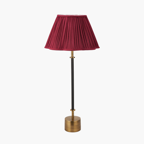 Antoine Black Lamp & Malia 35cm mulberry shade