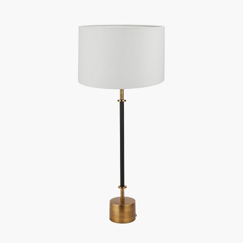 Antoine Black Lamp/lino 35cm white shade