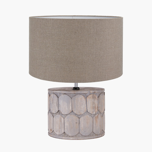 Cezara Grey Lamp & Edward 35cm Natural shade