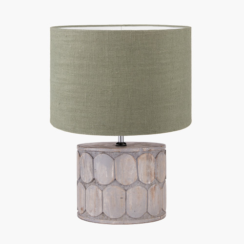 Cezara Grey Lamp & Edward 35cm pistachio shade