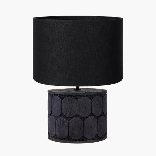 Cezara black Lamp & lino 35cm black shade