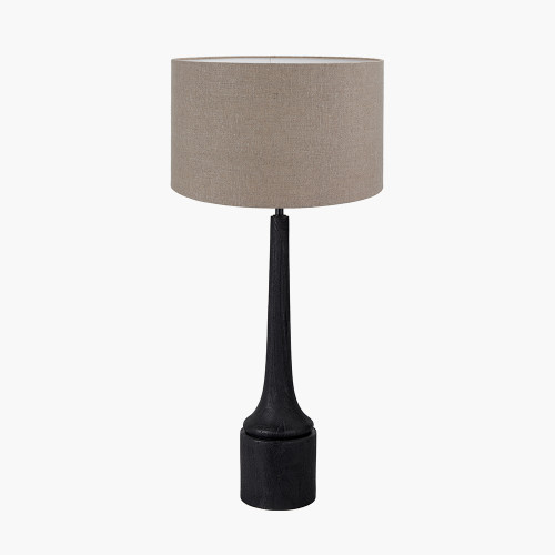 Marin Black Lamp/Edward 40cm Natural shade