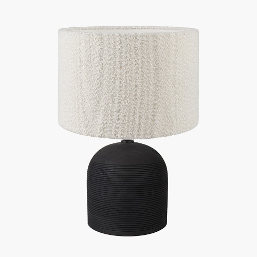 Nelu Black Lamp/Rouen 35cm White shade
