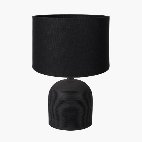 Nelu Black Lamp/lino 35cm black shade