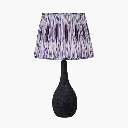 Ioan blk Table Base & Izara 40cm Lilac shade