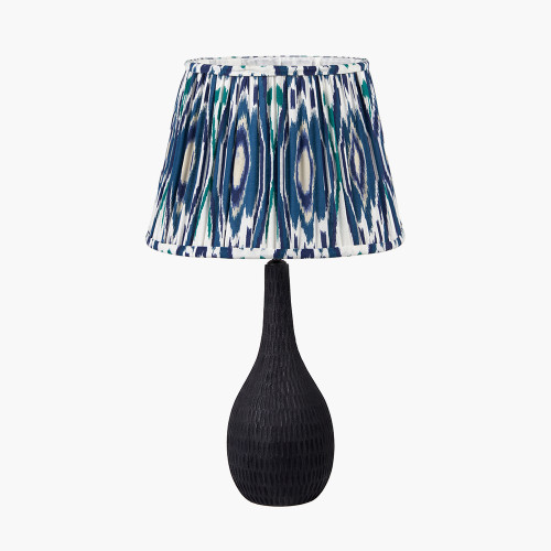 Ioan blk Table Base & Izara 40cm Blue shade