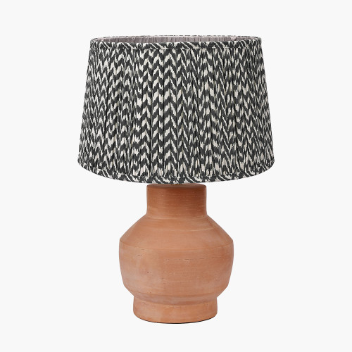 Inna Terracotta Lamp/Vienna 35cm Black shade 
