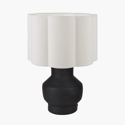 Inna Black Lamp/Bloom 35cm White shade