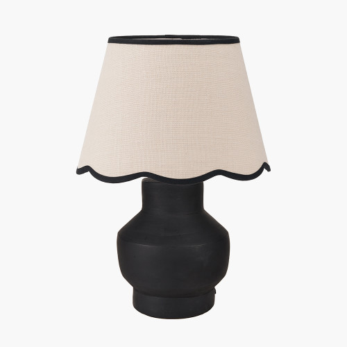Inna Black Lamp/Tabitha 35cm Cream Shade