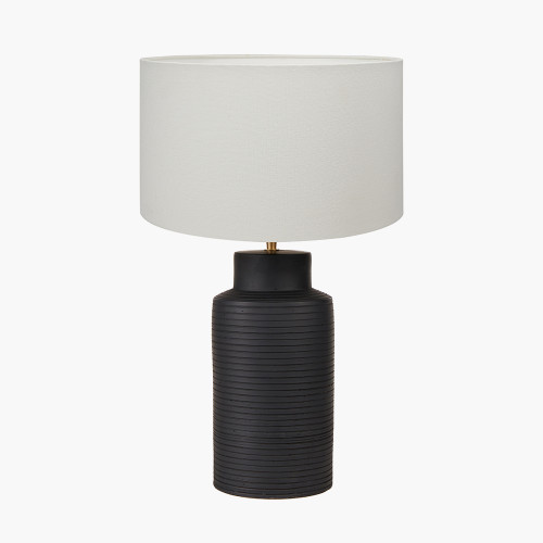 Sierra Tall black Lamp/henry 35cm white Shade