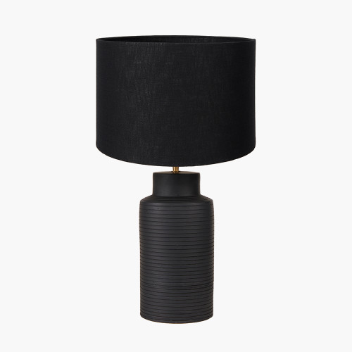 Sierra Tall black Lamp/lino 35cm black Shade