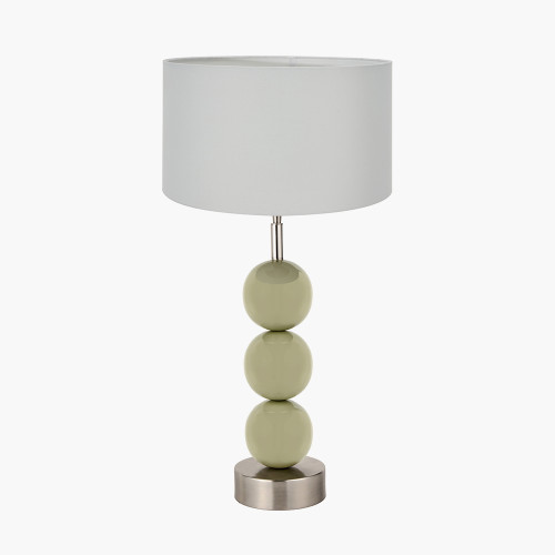 Sofia Sage 3 Ball Lamp/Harry 35cm ivory shade