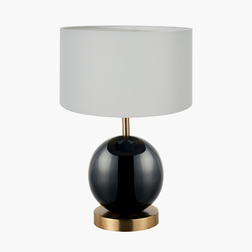 Sofia Black Lamp/Harry 35cm ivory shade