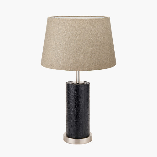 Laurence Black Lamp/Milos 35cm Natural shade