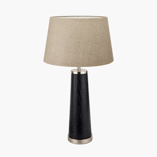Laurence Black Lamp/Milos 35cm natural shade