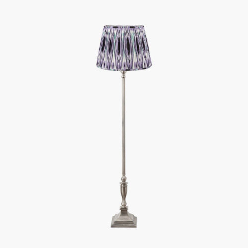 Canterbury Silver Lamp & Izara 45cm lilac shade