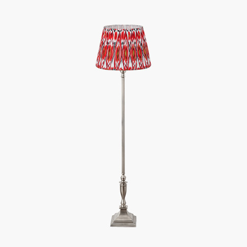 Canterbury Silver Lamp & Izara 45cm red shade