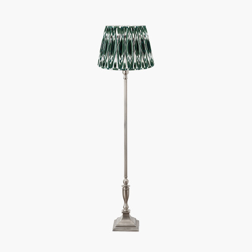 Canterbury Silver Lamp & Izara 45cm green shade