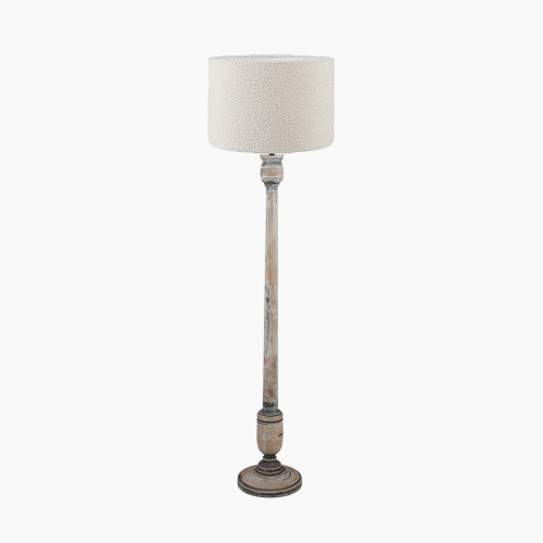 Captiva Grey Floor & Rouen White Shade