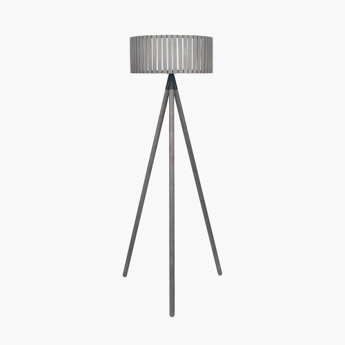 Pacific Lifestyle Limited All, Elstree Silver Black And Metal Tripod Floor Lamp By Pacific