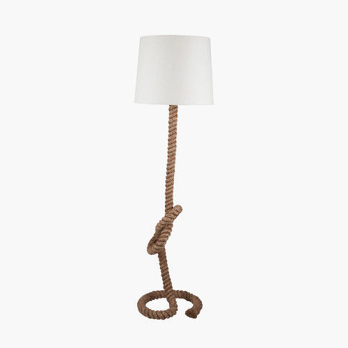 Rope Knot Floor Lamp with Natural Shade