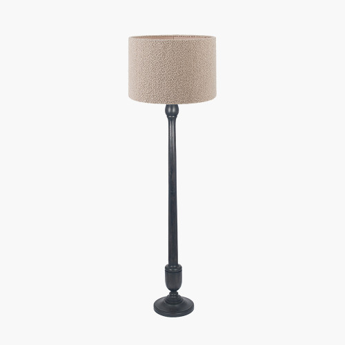 Captiva Black Lamp & Rouen 45cm Taupe shade