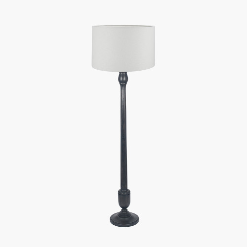 Captiva black Lamp & lino 45cm white shade