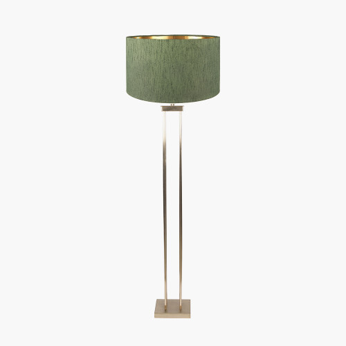 Brass Floor Lamp/Stellan 45cm green shade